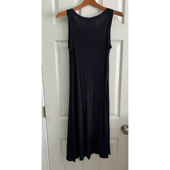 Philosophy Sleeveless Asymmetrical Knit Navy Blue Tank Dress- Size S - Picture 2 of 4